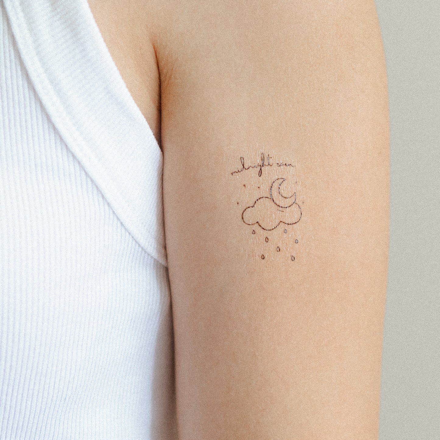 midnight rain temporary tattoo sticker