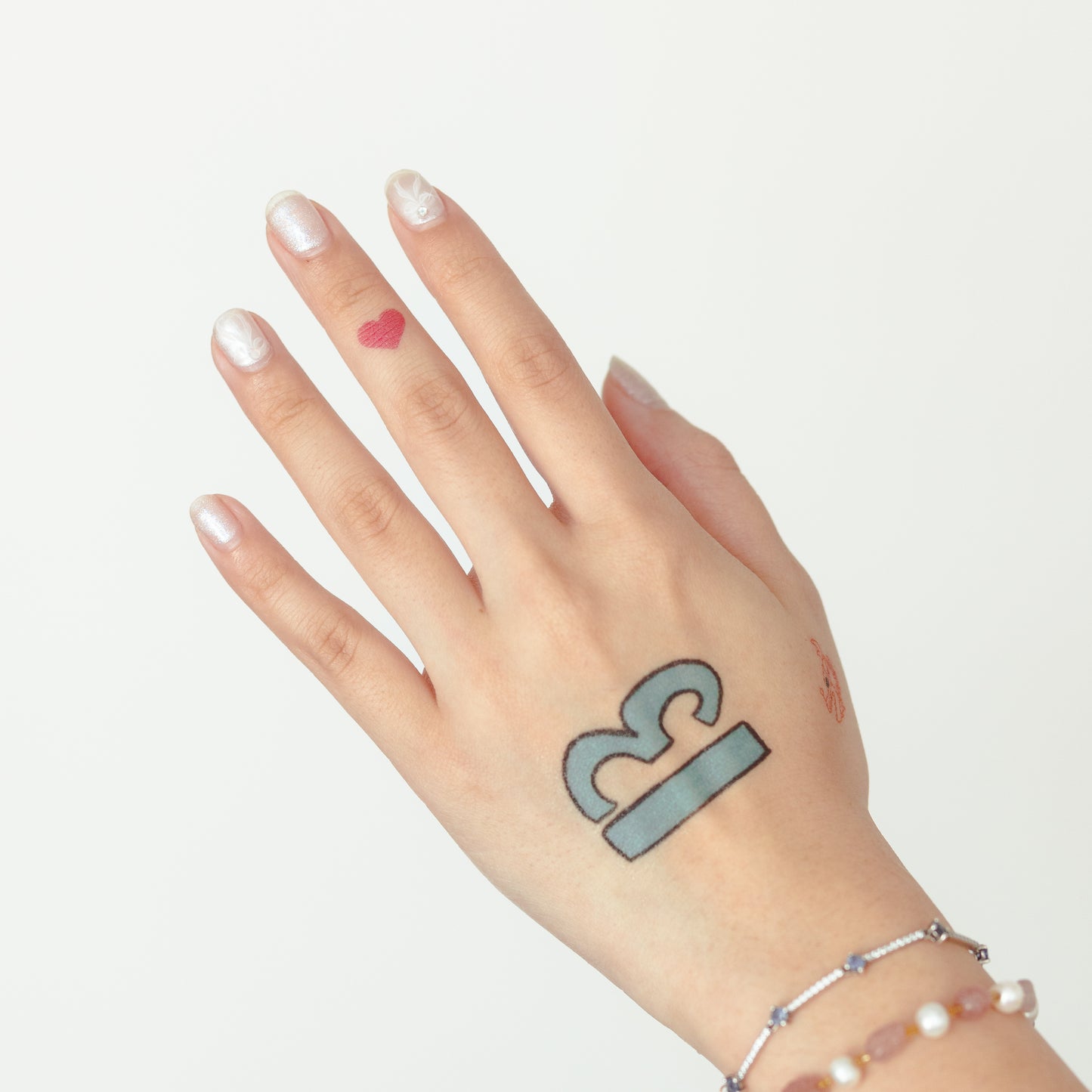 mini hearts temporary tattoo sticker