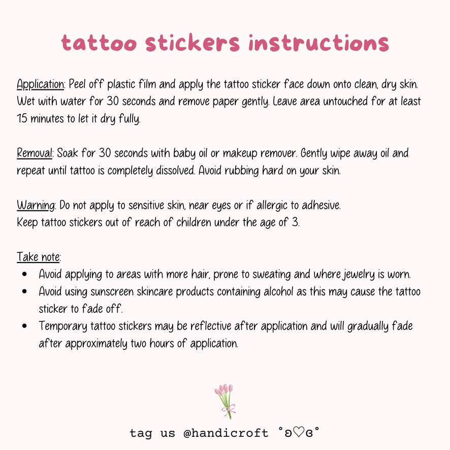lavender haze temporary tattoo sticker