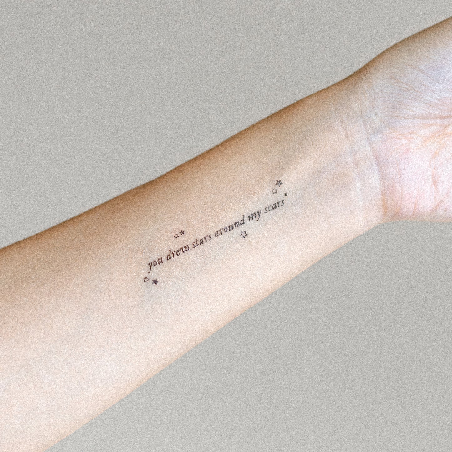 you drew stars around my scars - temporary tattoo sticker