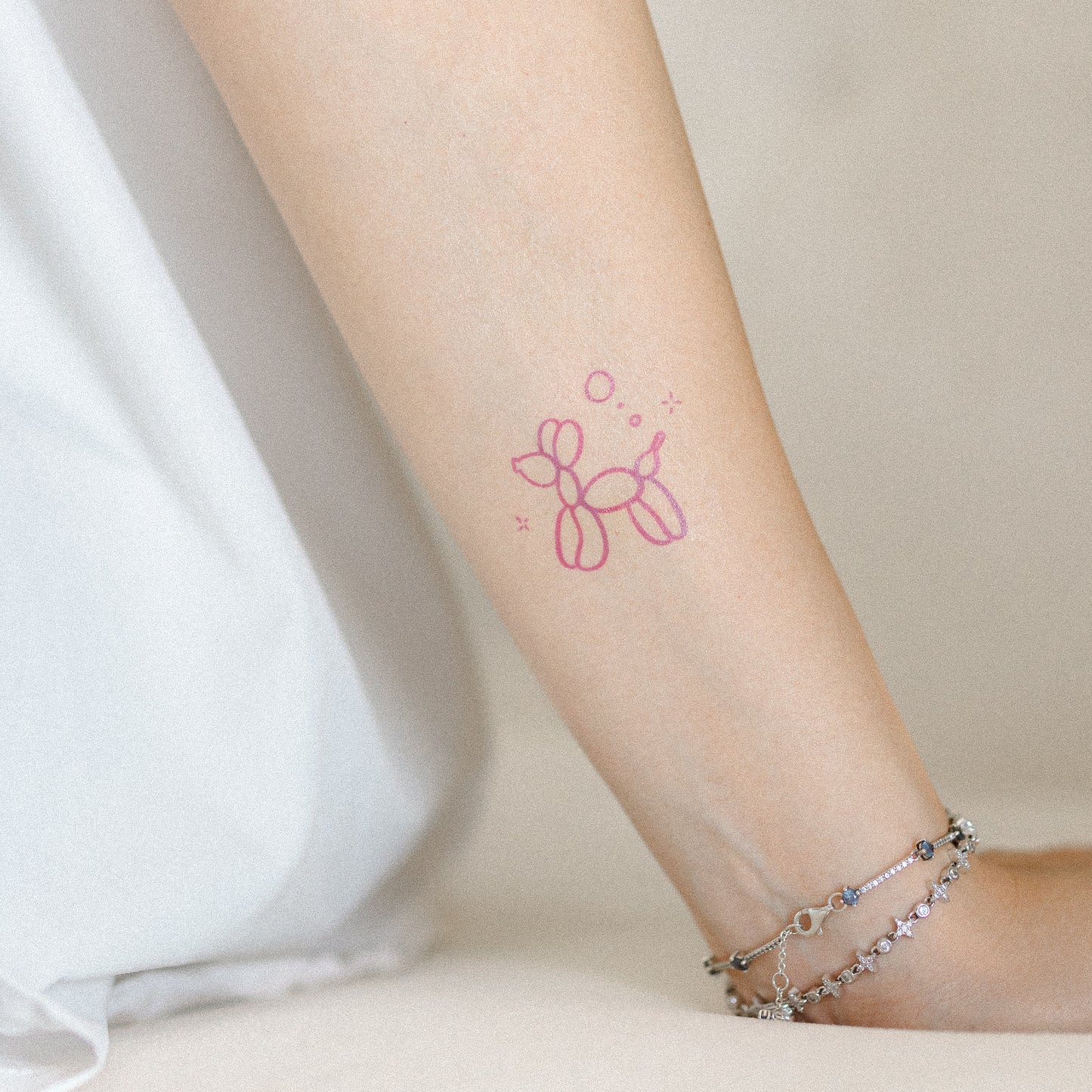 balloon dog temporary tattoo sticker