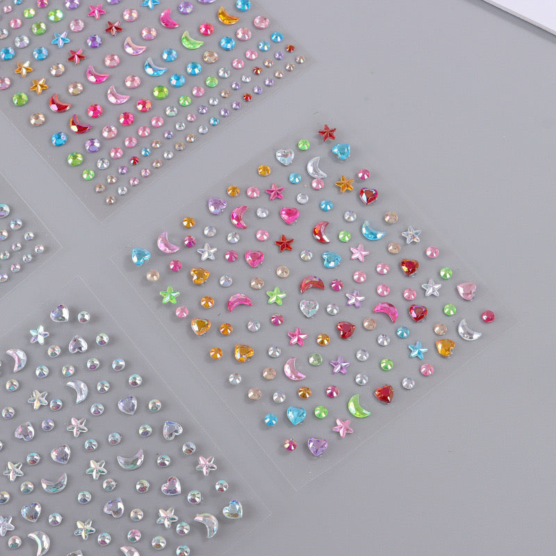 mini face gem stickers - cosmic bling ⋆.˚ ☾ .⭒˚