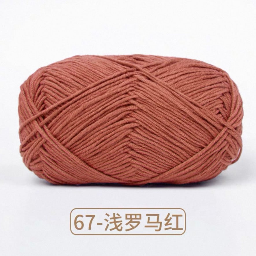 4-ply milk cotton high quality yarn — 67 colours 🧶