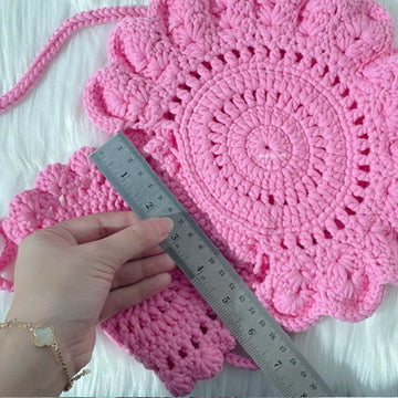 barbie's summer - crochet flap sling bag βπΛ.β