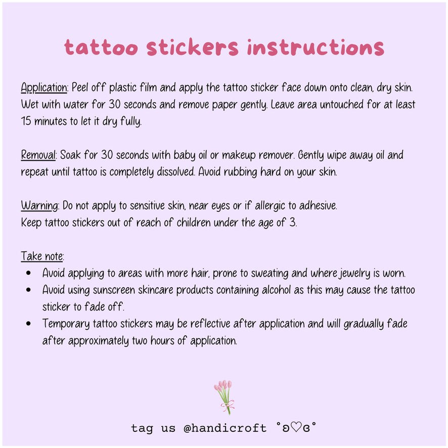 doodle sheet temporary tattoo sticker