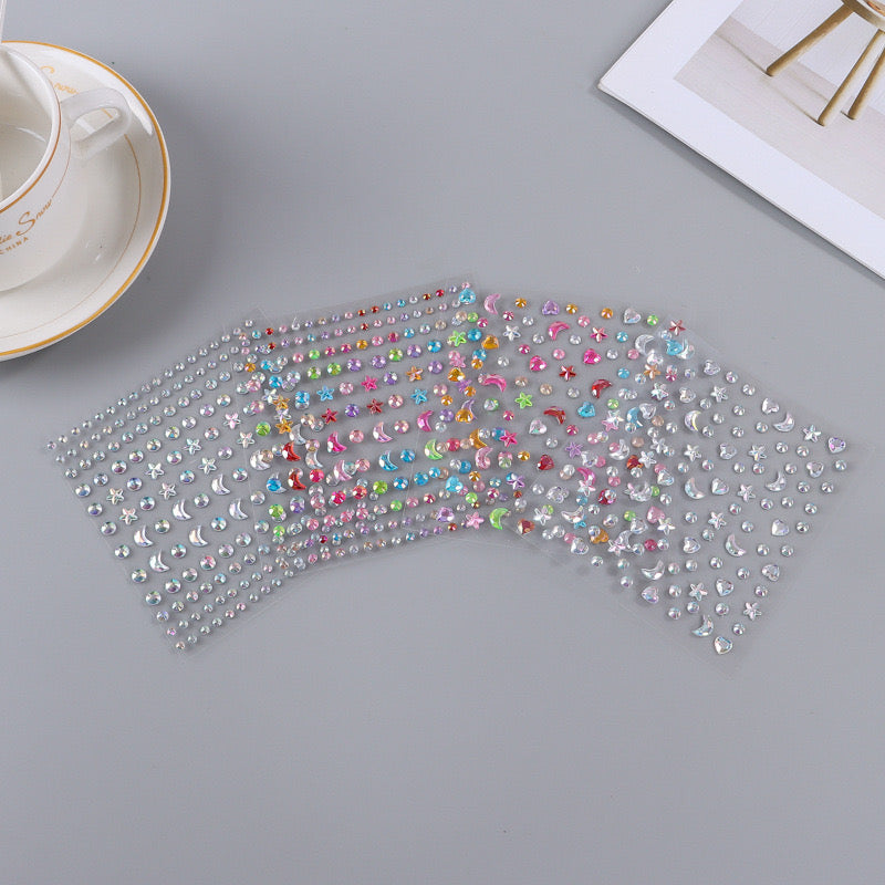 mini face gem stickers - cosmic bling ⋆.˚ ☾ .⭒˚