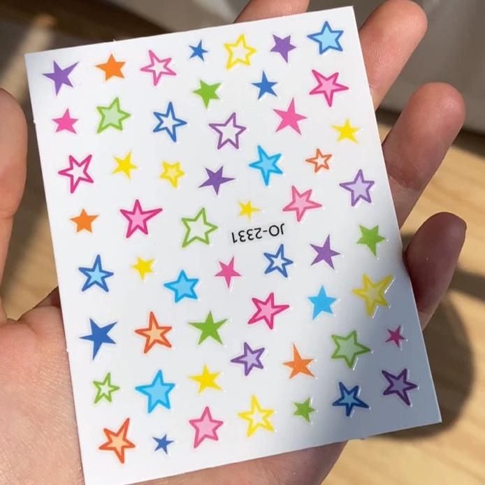 mini face gem stickers - stars ⋆.˚ ☾ .⭒˚