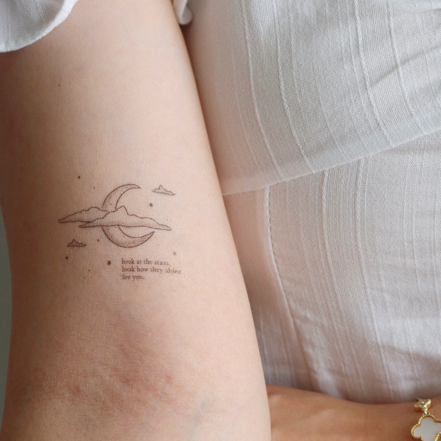 look how they shine for you - temporary tattoo sticker