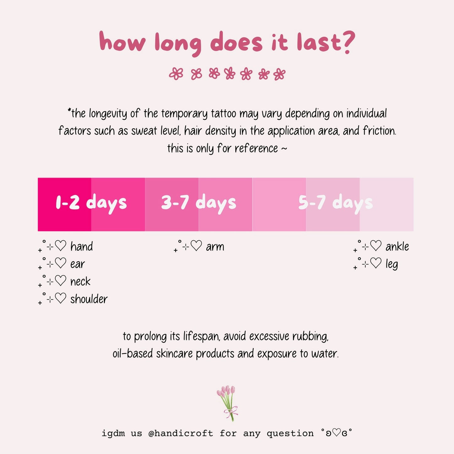 pink bow temporary tattoo sticker