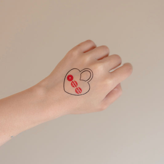 ARIRANG heart locket BTS inspired temporary tattoo sticker