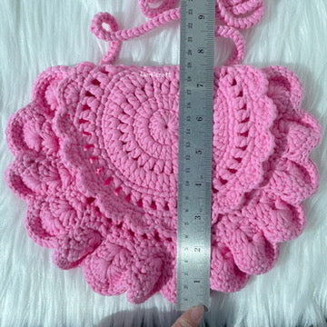 barbie's summer - crochet flap sling bag βπΛ.β