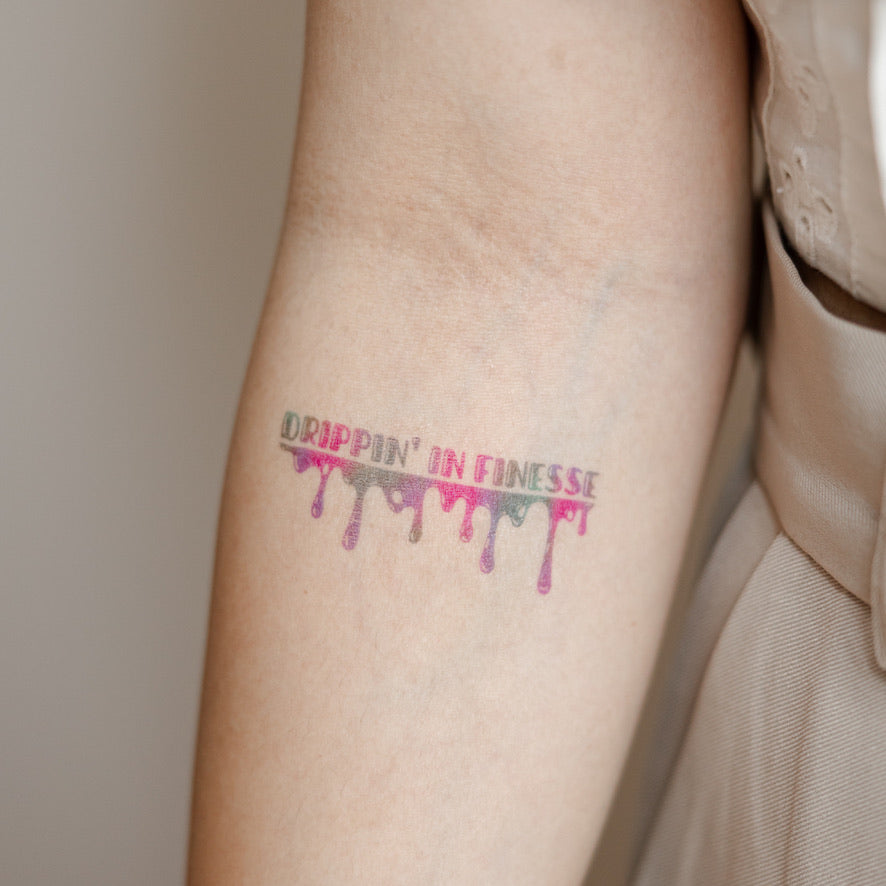 drippin' in finesse | bruno mars - temporary tattoo sticker