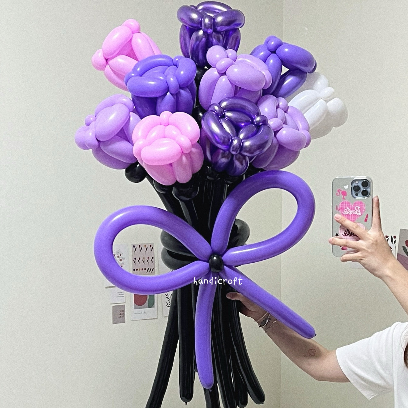 purple passion - purple flower balloon bouquet ₊˚🪻