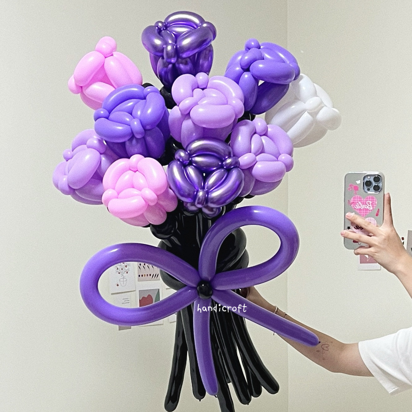 purple passion - purple flower balloon bouquet ₊˚🪻