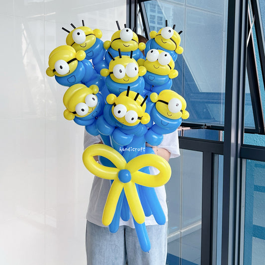 despicable me minions - flower balloon bouquet 🤓💙🍌