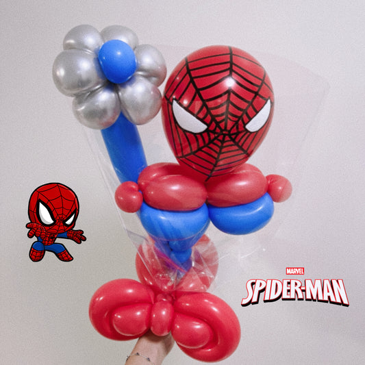 petite spiderman - flower balloon bouquet🕷️⋆。𖦹 °🕸✰