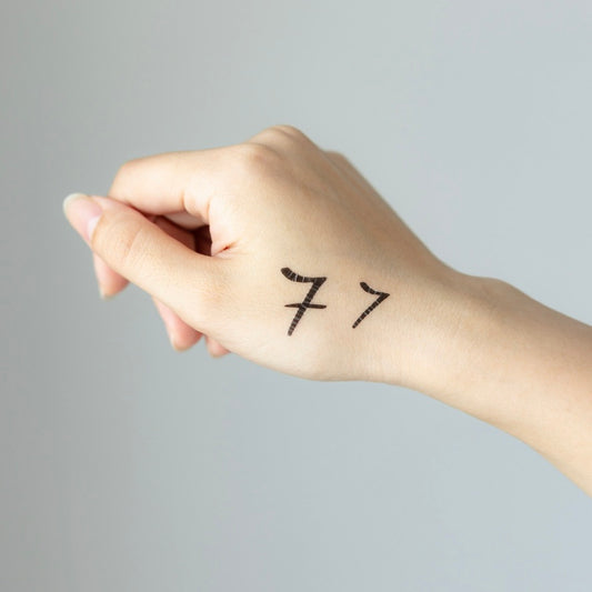 Seven (Set of 4) BTS inspired temporary tattoo sticker