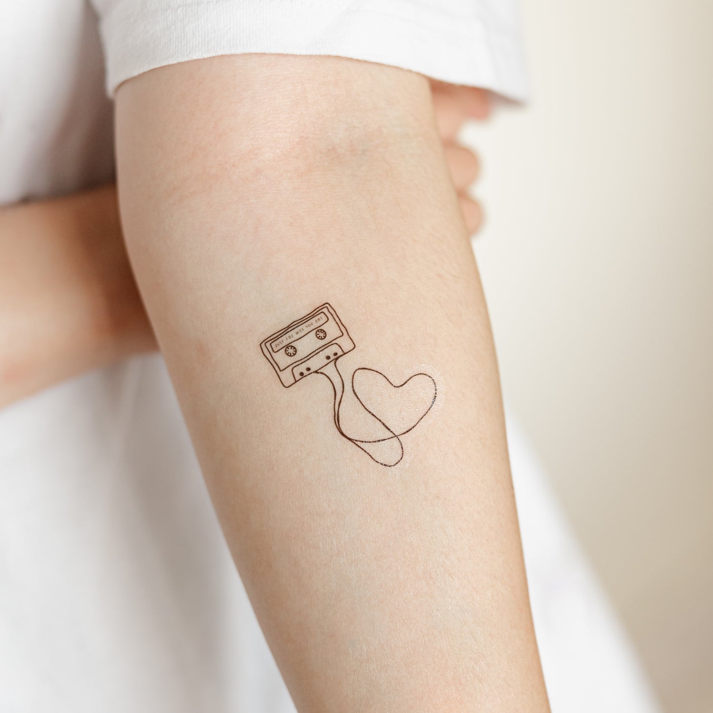 just the way you are cassette tape | bruno mars - temporary tattoo sticker