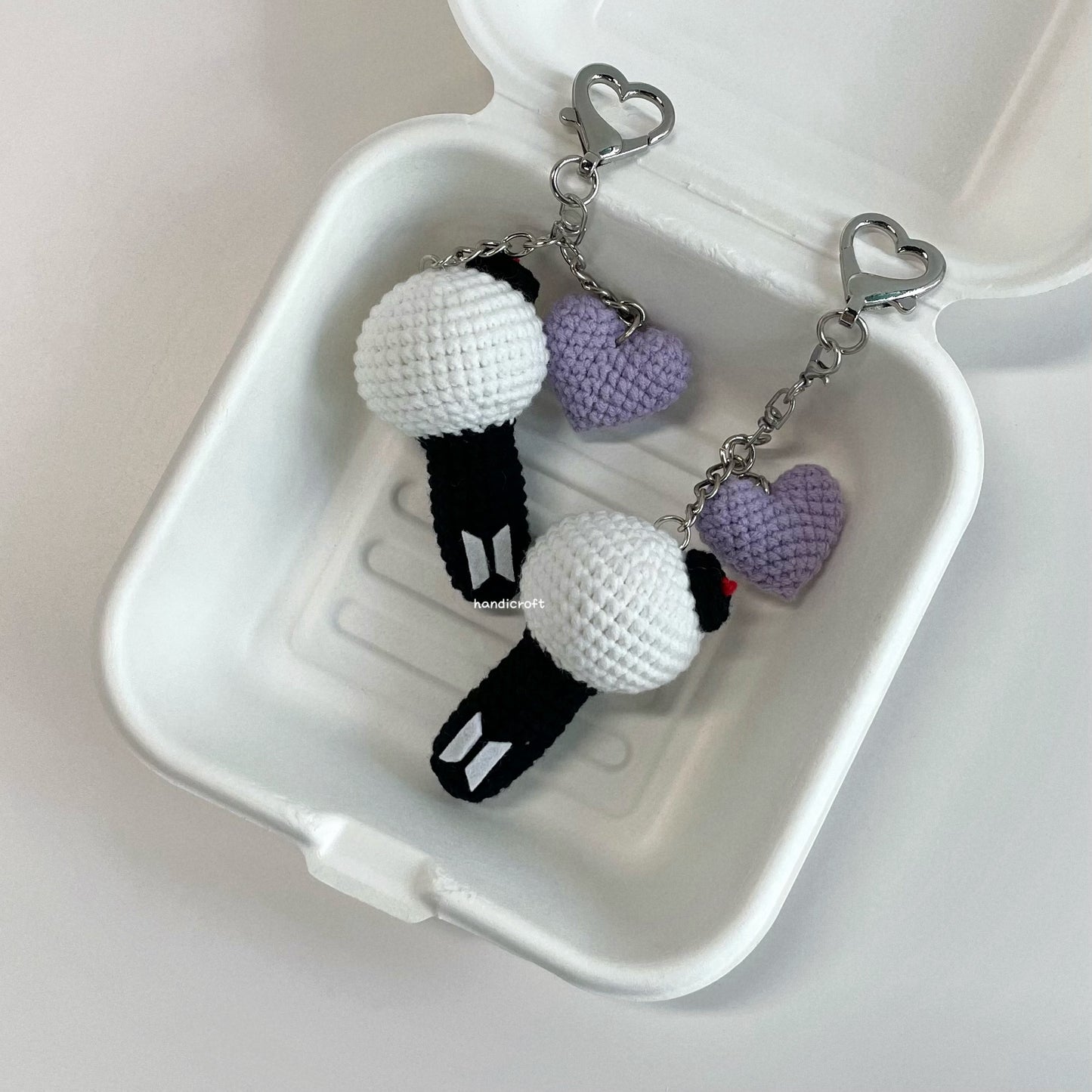 handicroft handmade crochet BTS army bomb lightstick charm Official Light Stick MAP OF THE SOUL Special Edition MOTS SE