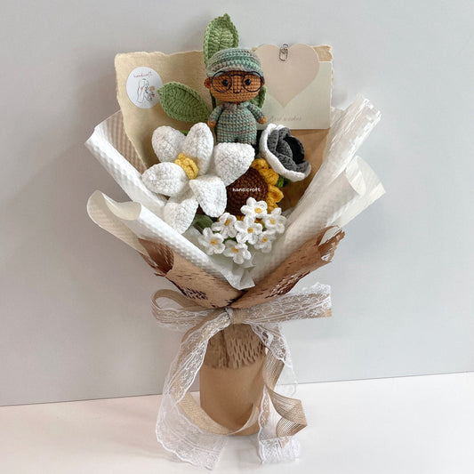 handicroft handmade crochet army soldier series flower bouquet POP field duty: recruit skin shade #2