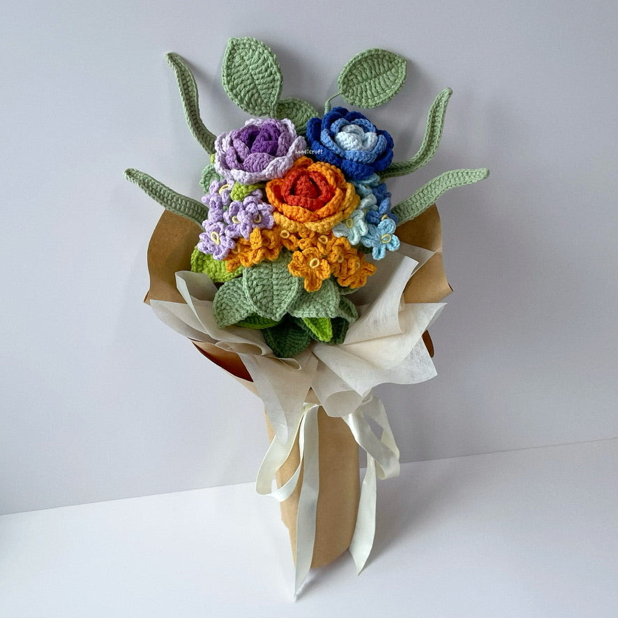 handicroft handmade crochet flower bouquet stardew valley game bouquet gift