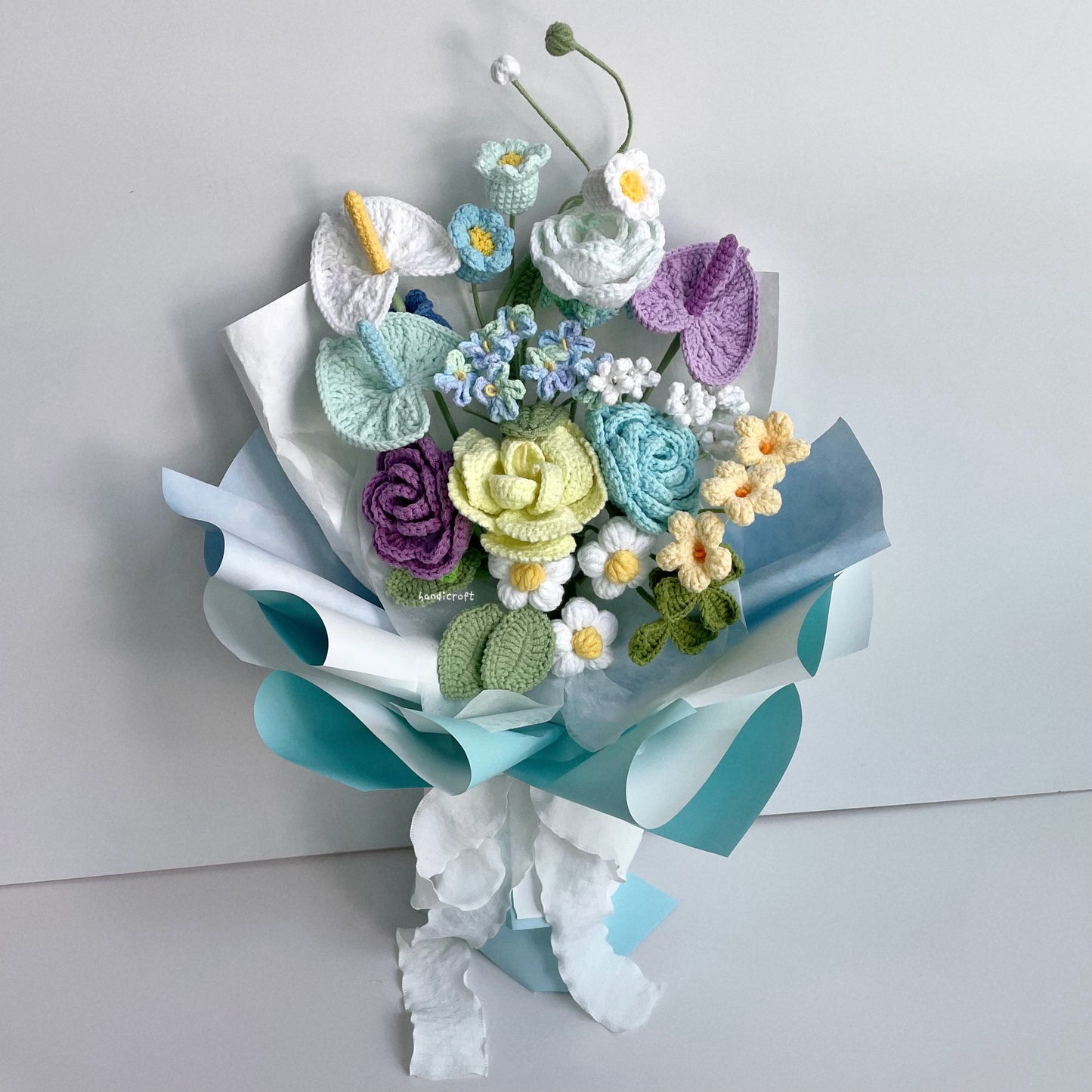 handicroft handmade crochet flower bouquet tropical daydream