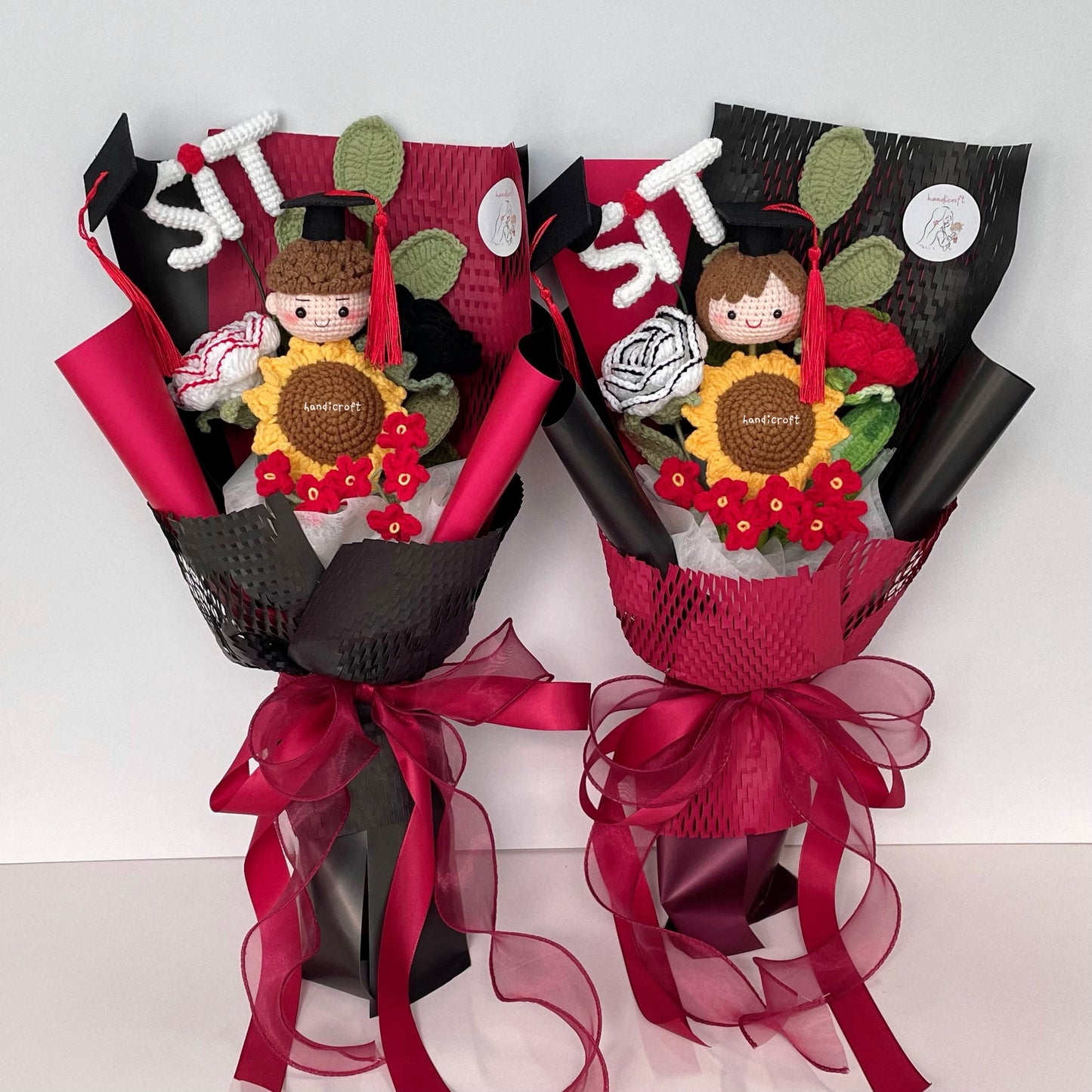 handicroft handmade crochet graduation special flower bouquet SIT special blooms version 2