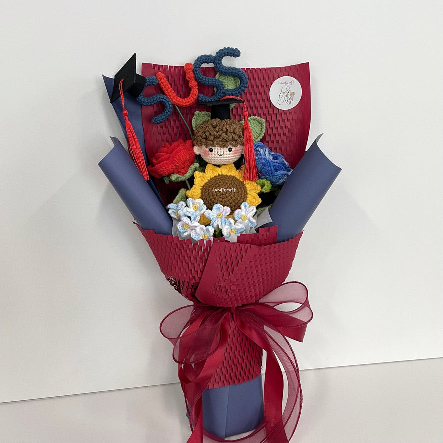 handicroft handmade crochet graduation special flower bouquet SUSS special blooms