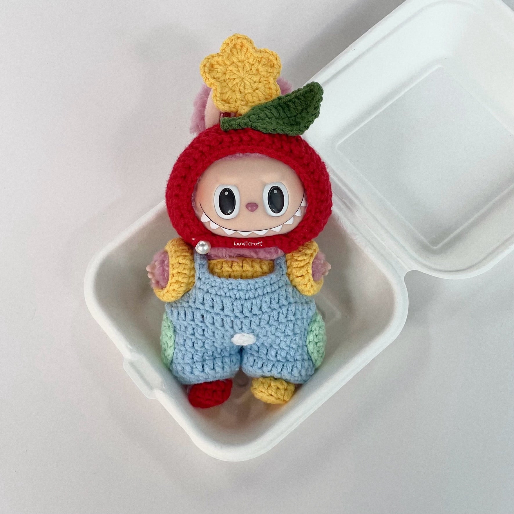 handicroft handmade crochet labubu twinkle twinkle apple outfit dress up clothes handicroft handmade crochet labubu twinkle twinkle apple outfit dress up clothes