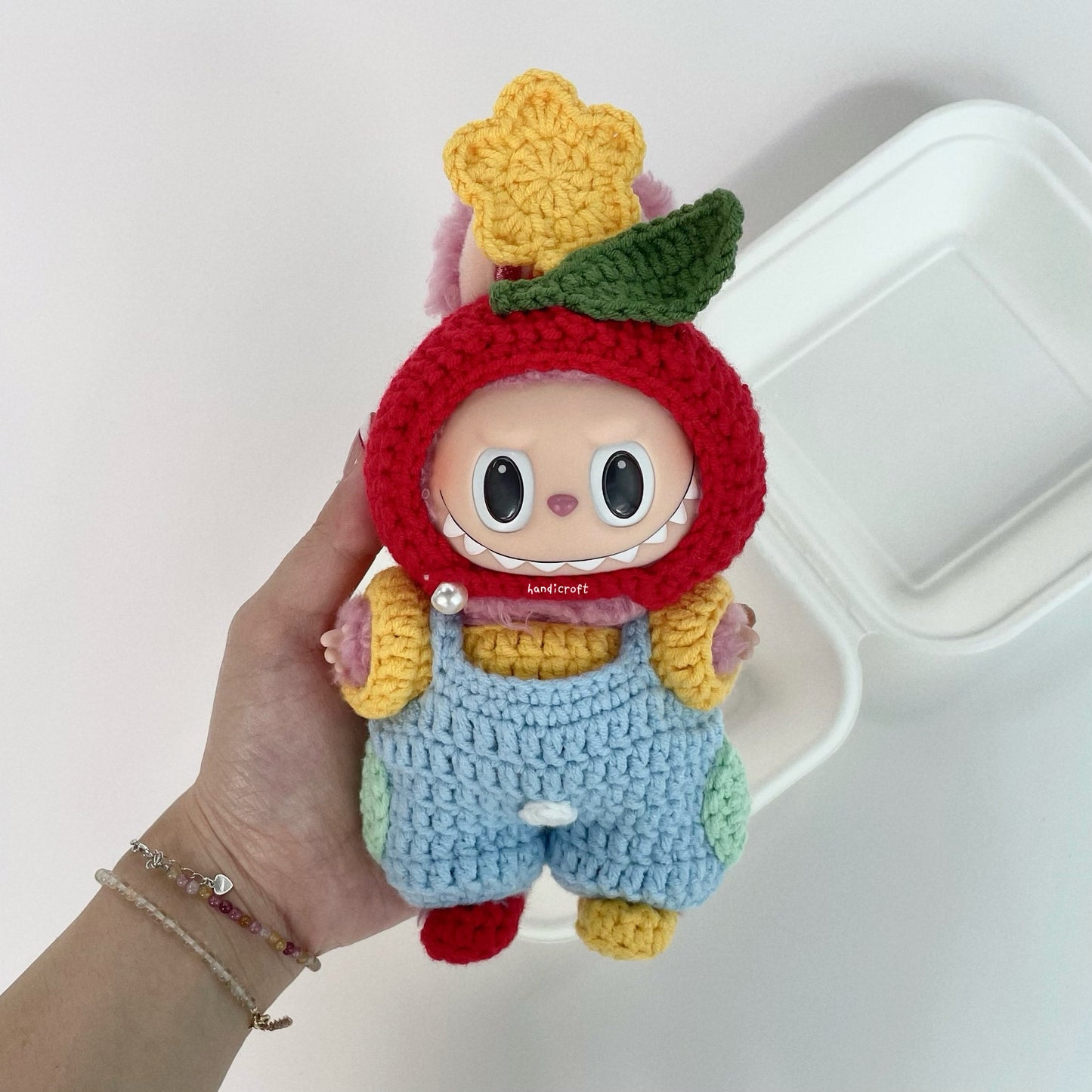 handicroft handmade crochet labubu Twinkle Twinkle The Gifts From Stars apple figure outfit dress up clothes
