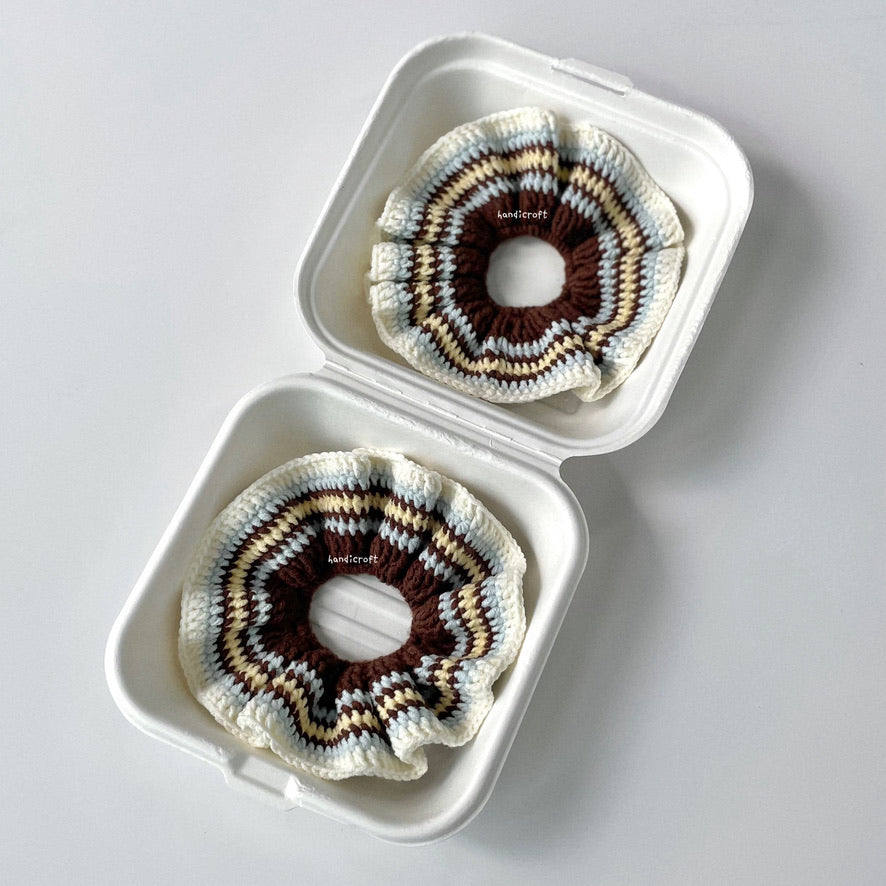 handicroft handmade crochet miu miu inspired hair scrunchie accessory