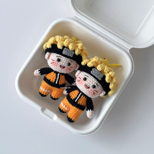 handicroft handmade crochet naruto anime character amigurumi keychain