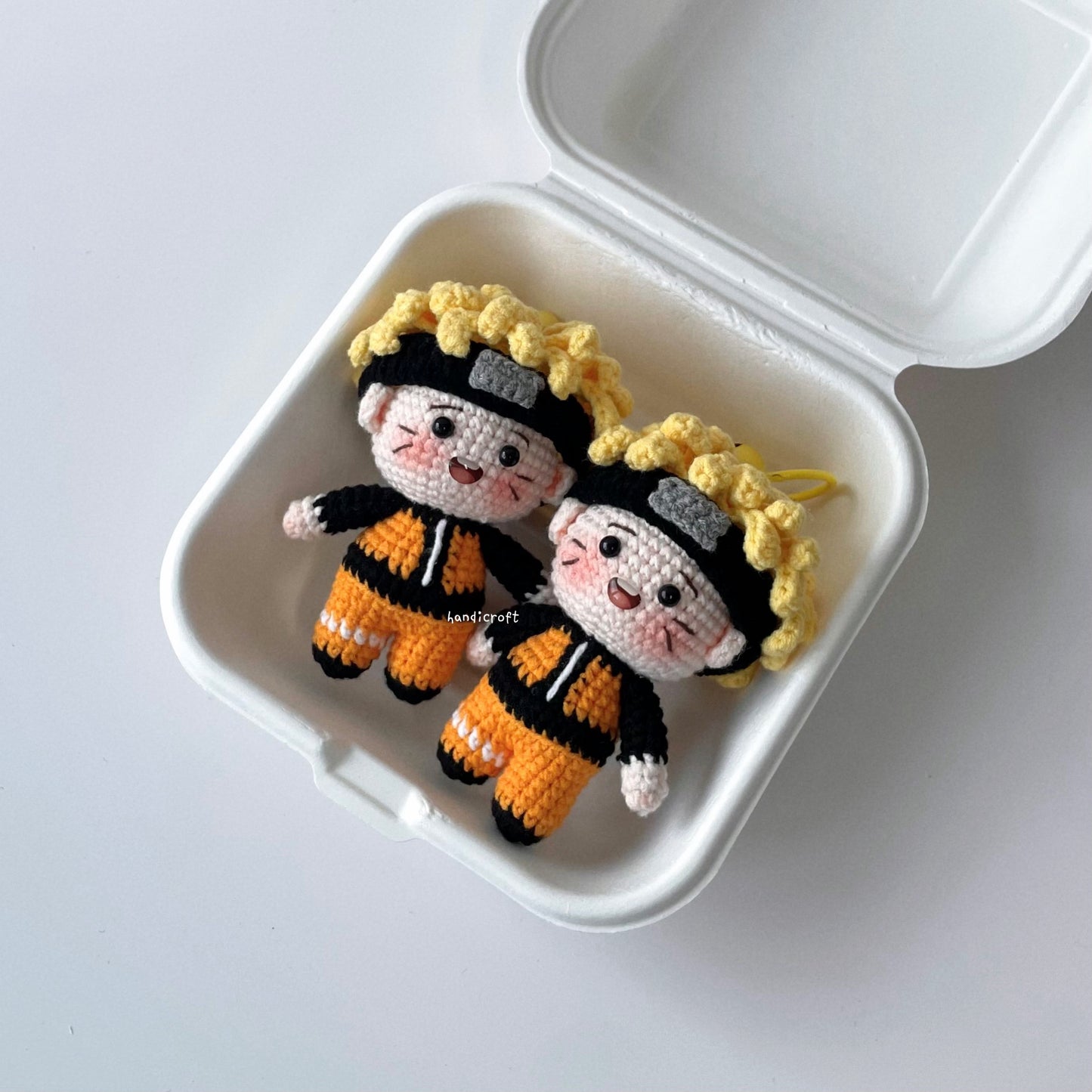 handicroft handmade crochet naruto anime character amigurumi keychain