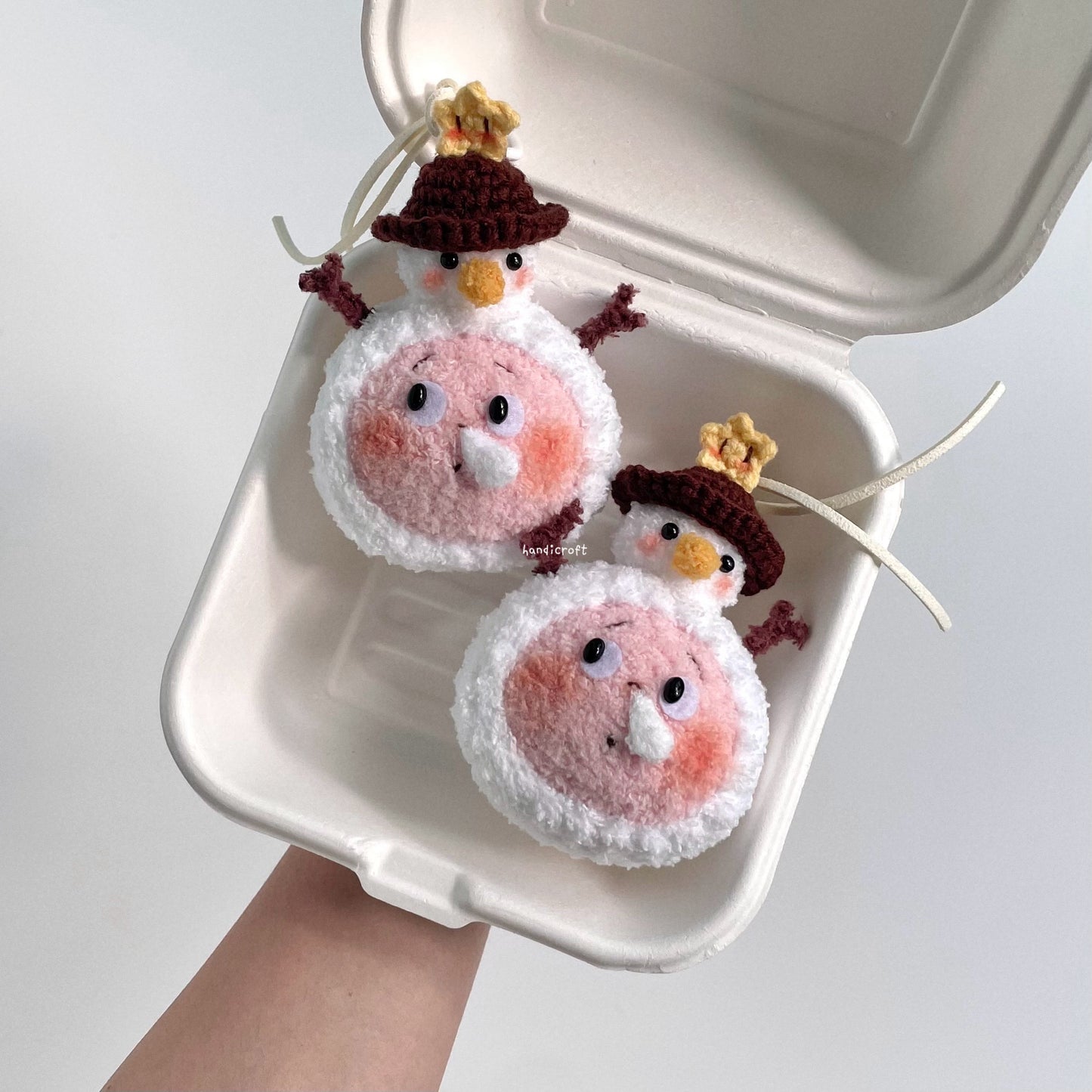 handicroft handmade crochet pop mart twinkle twinkle the gift from stars series figures plushies full collection Snowman Friend