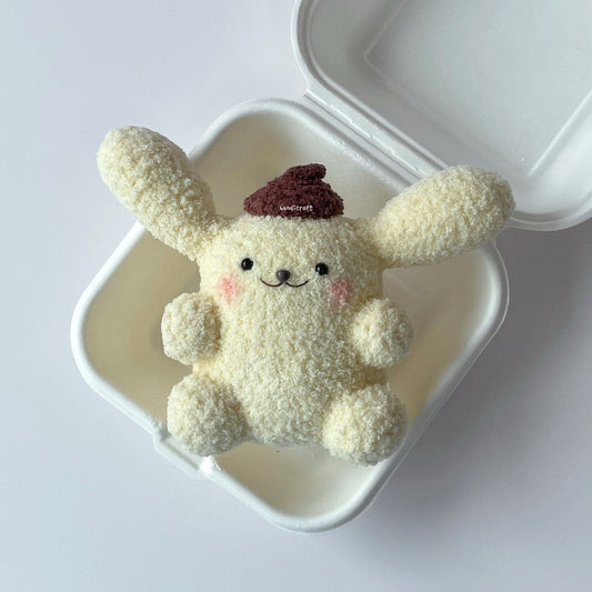 handicroft handmade crochet sanrio pompompurin big amigurumi table buddy