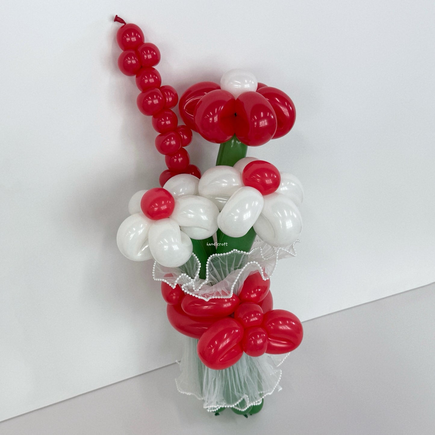 handicroft pastel flower balloon bouquet in 8 colours bubble bloom red