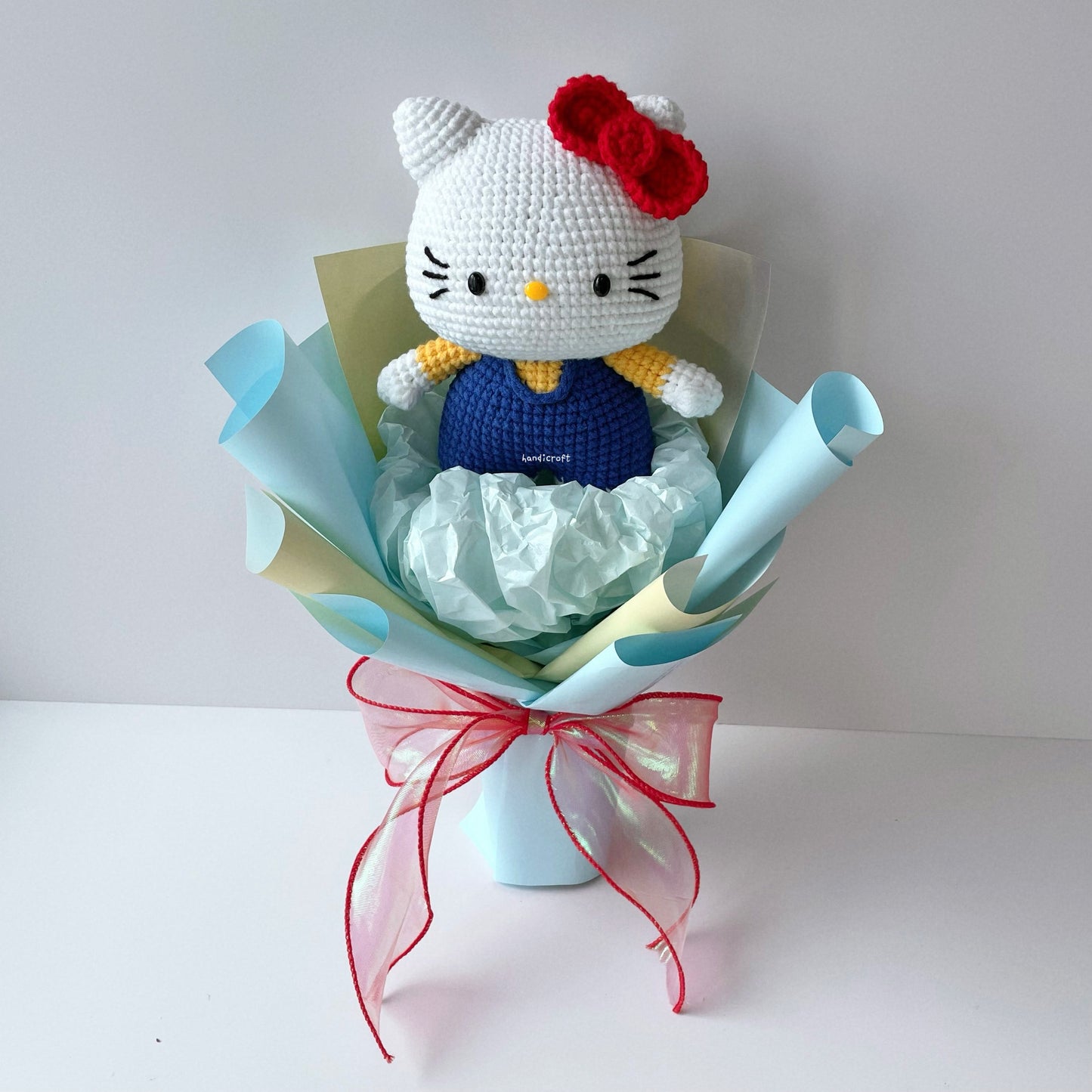 handicroft singapore handmade crochet chubby sanrio hello kitty flower bouquet