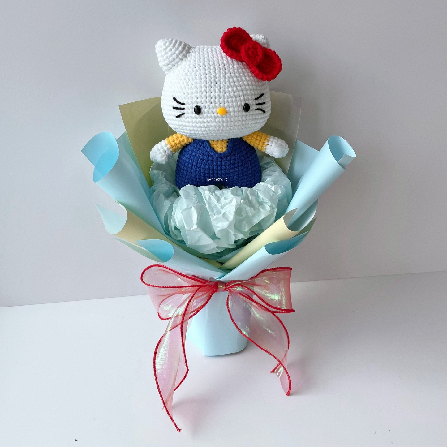 handicroft singapore handmade crochet chubby sanrio hello kitty flower bouquet