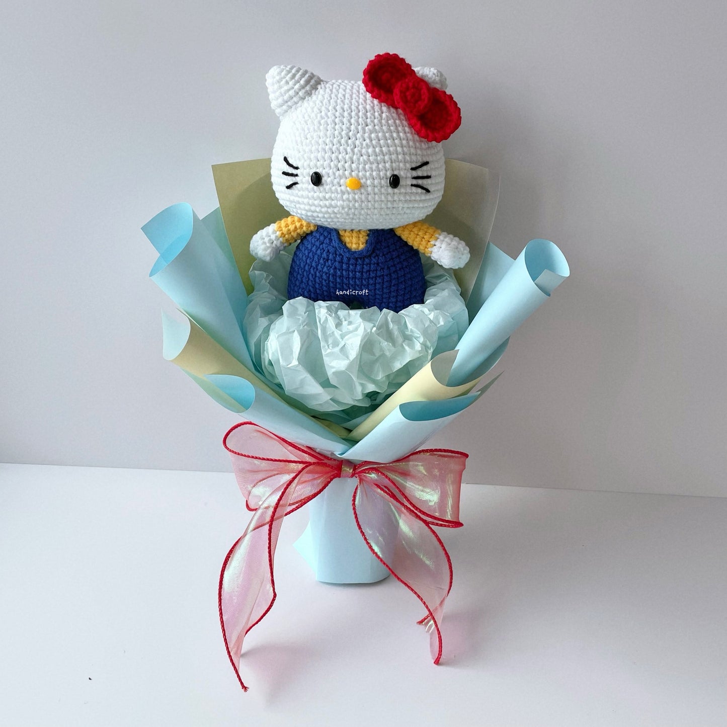 handicroft singapore handmade crochet chubby sanrio hello kitty flower bouquet