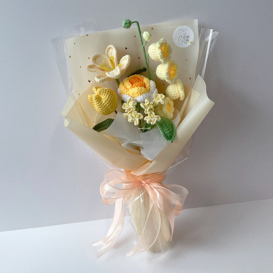 handicroft singapore handmade crochet everlasting flower bouquet always in bloom 6 colours
