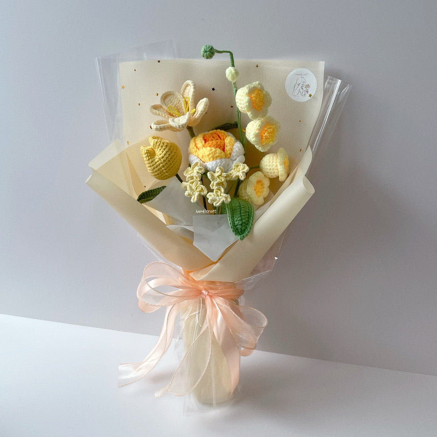 handicroft singapore handmade crochet everlasting flower bouquet always in bloom 6 colours