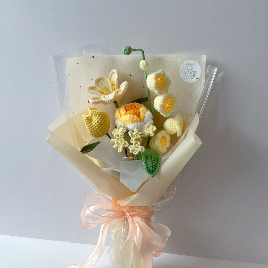 handicroft singapore handmade crochet everlasting flower bouquet always in bloom 6 colours