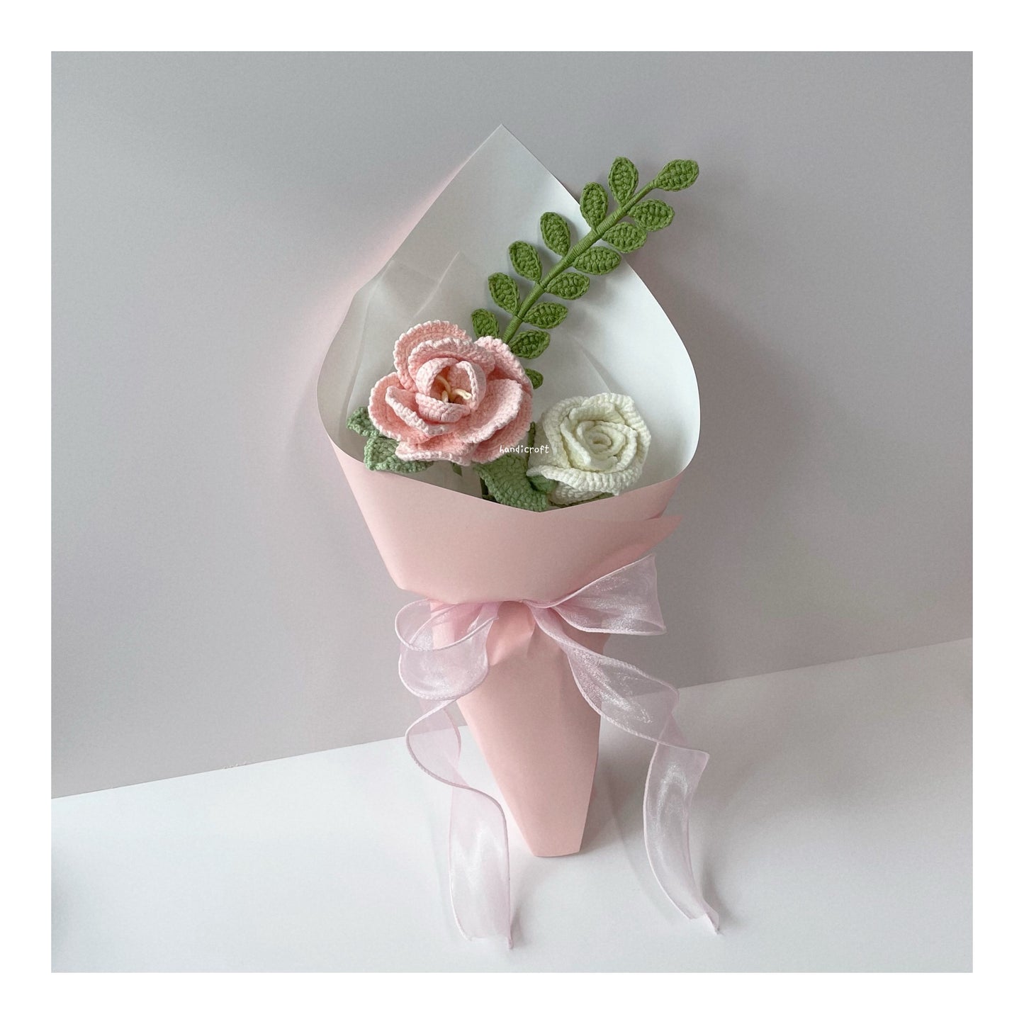 handicroft singapore handmade crochet pink flower bouquet blush of blooms