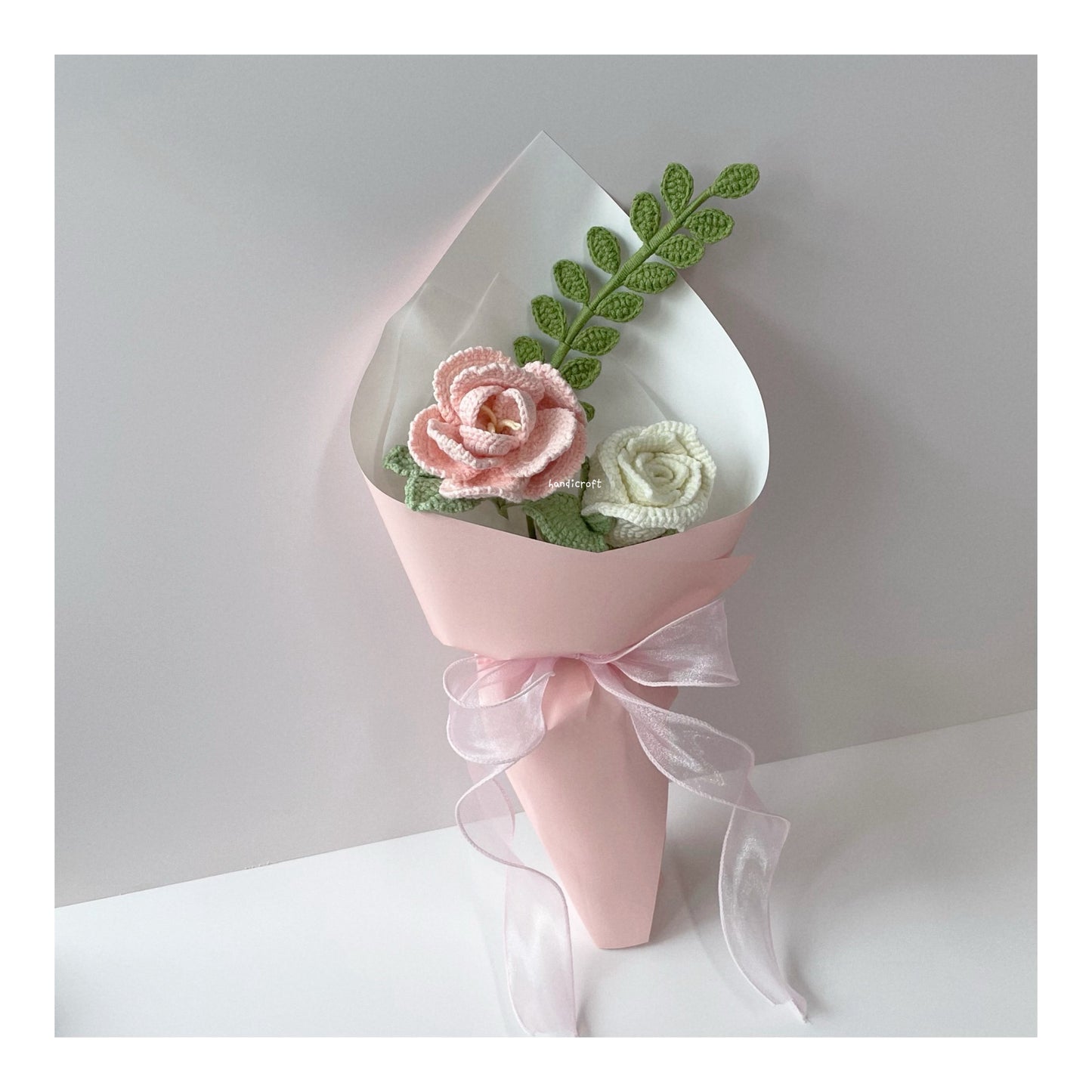 handicroft singapore handmade crochet pink flower bouquet blush of blooms