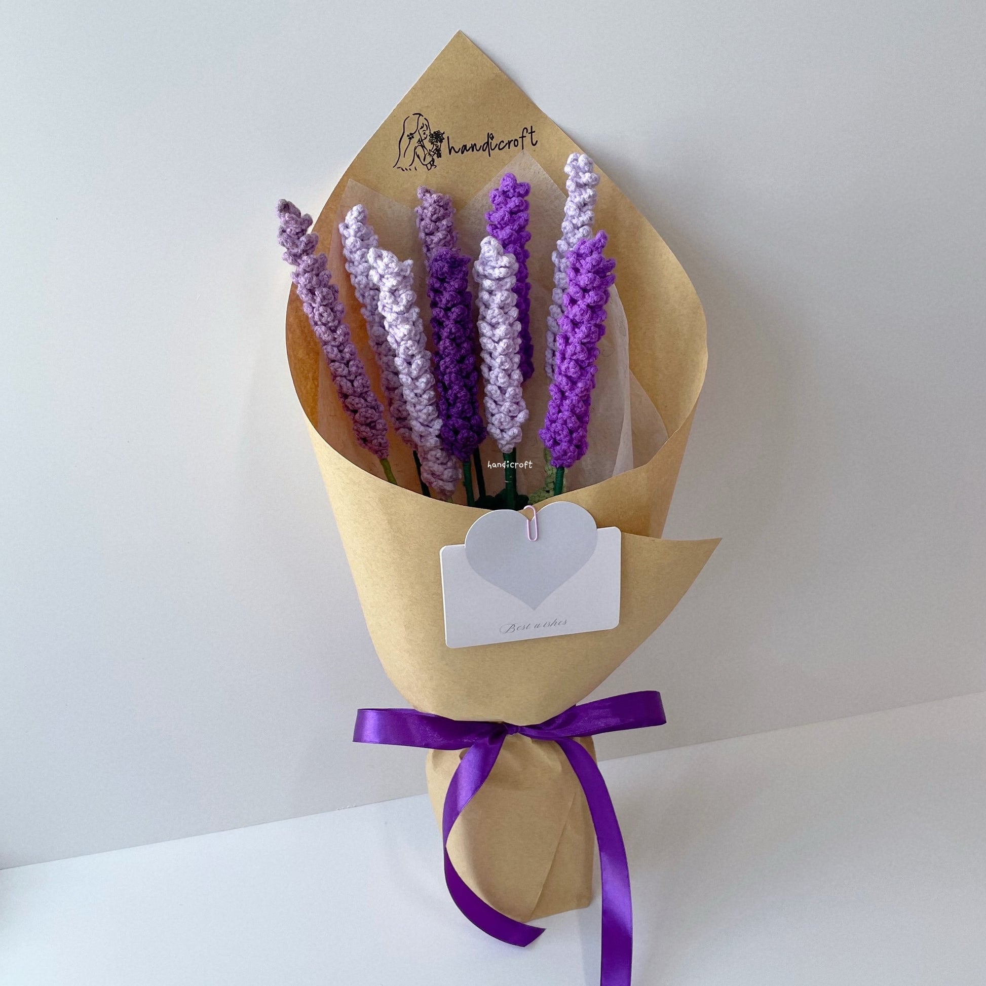 handicroft singapore handmade crochet purple lavender flower bouquet lavender fields