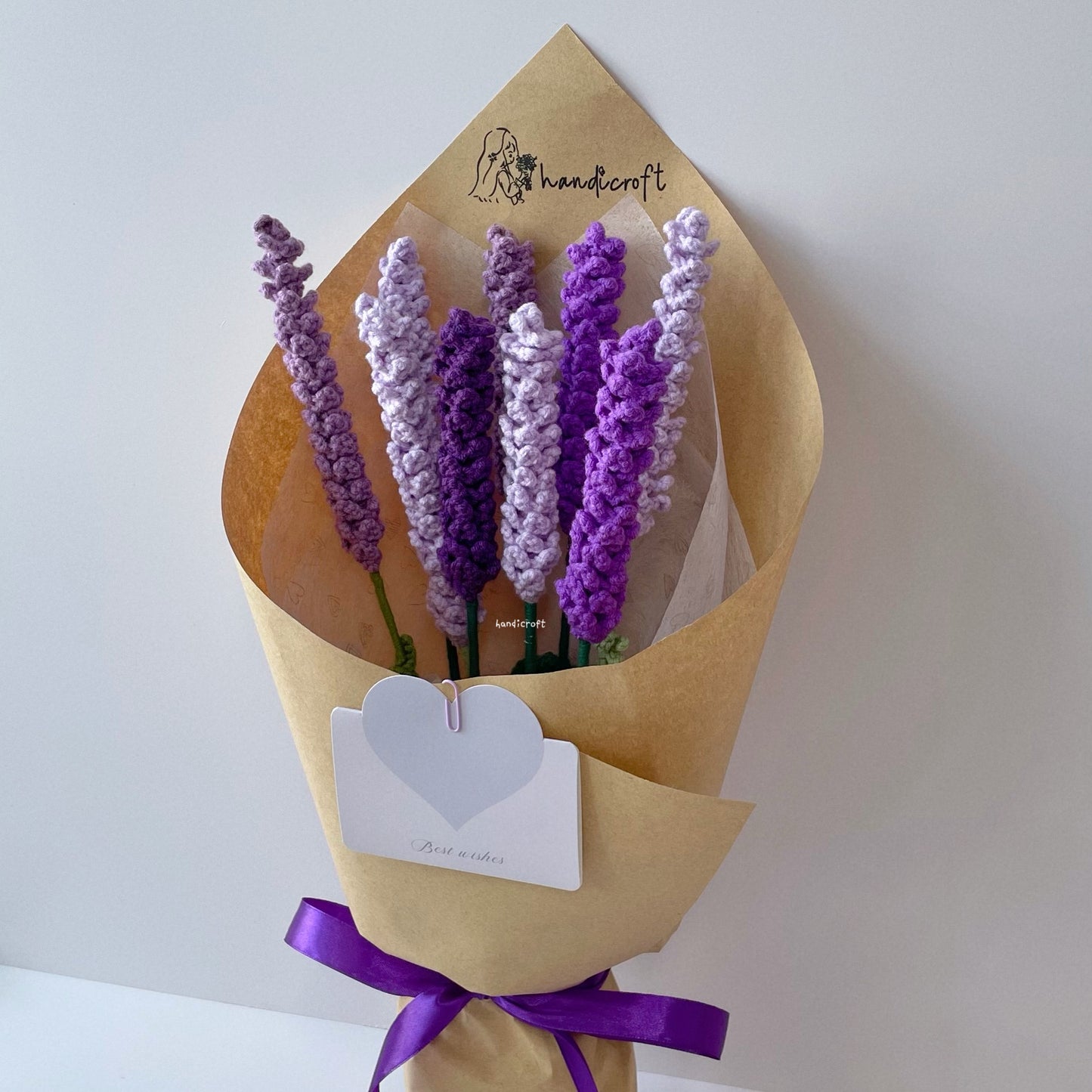 handicroft singapore handmade crochet purple lavender flower bouquet lavender fields