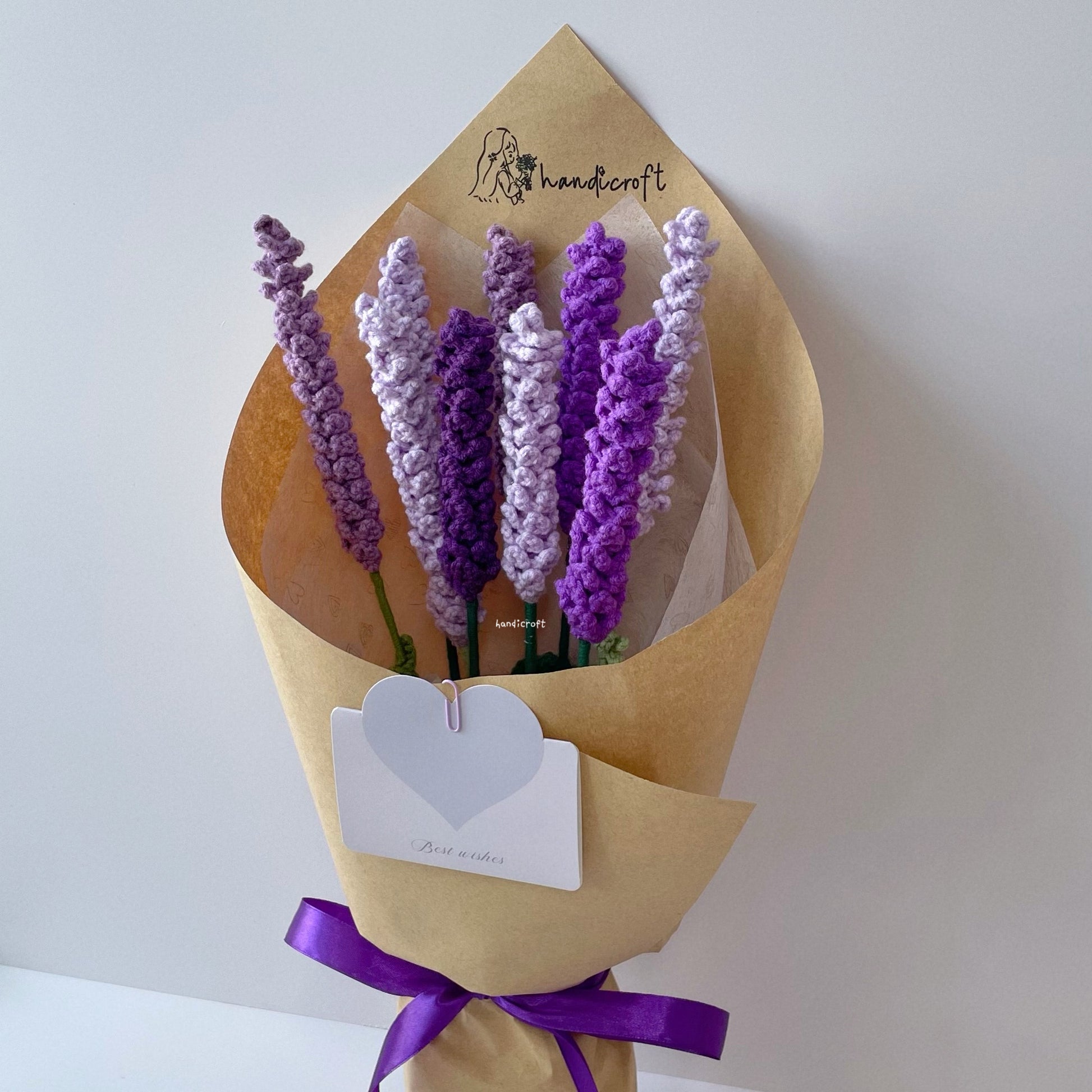 handicroft singapore handmade crochet purple lavender flower bouquet lavender fields