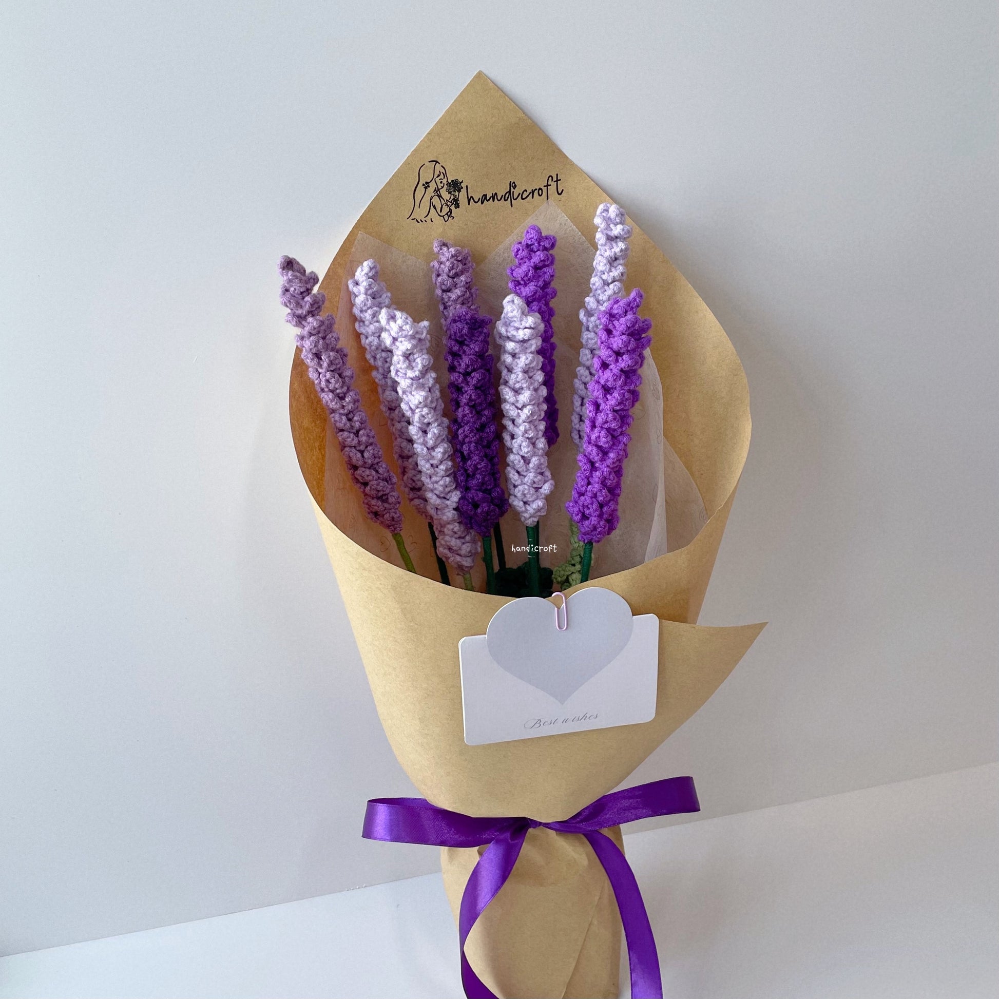 handicroft singapore handmade crochet purple lavender flower bouquet lavender fields
