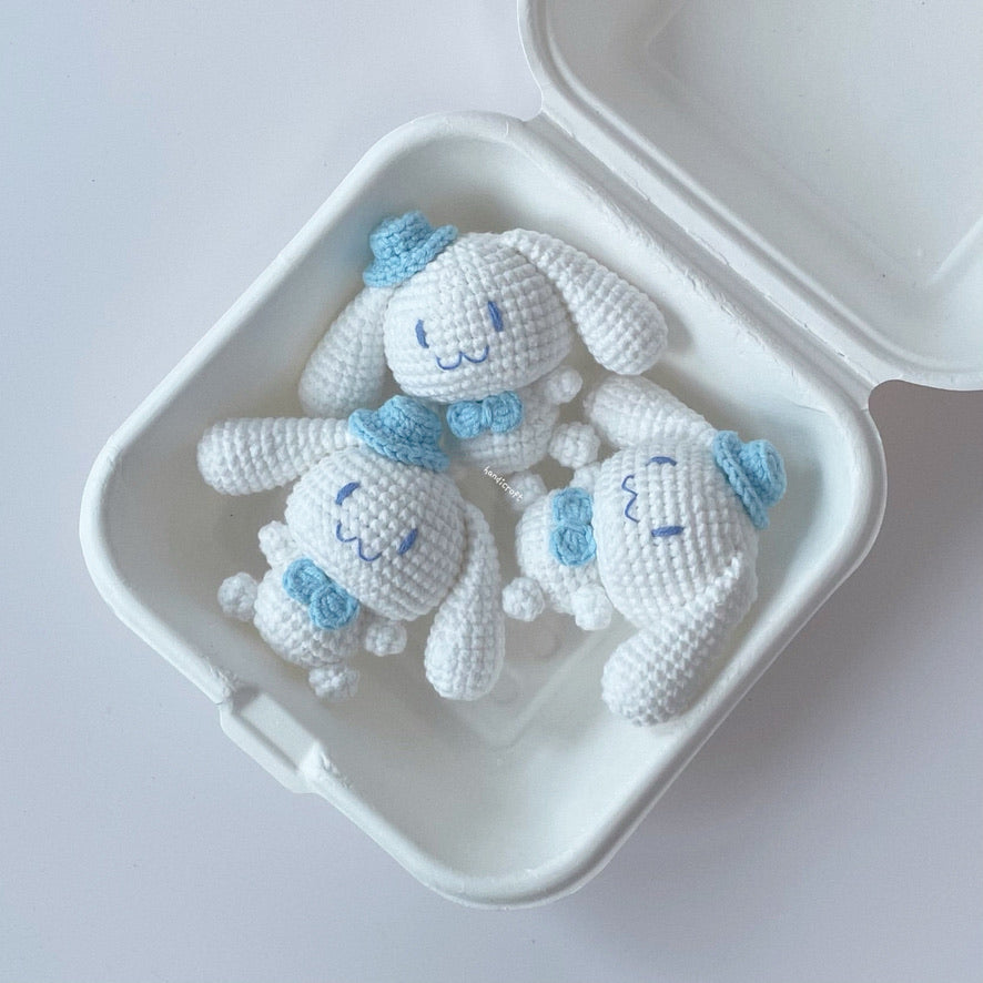 handicroft singapore handmade crochet sanrio character cinnamoroll amigurumi keychain