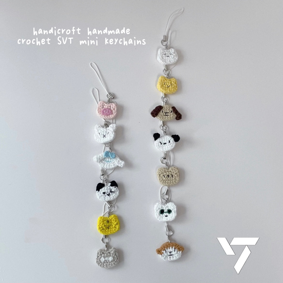handicroft singapore handmade crochet seventeen mini cartoon character keychains